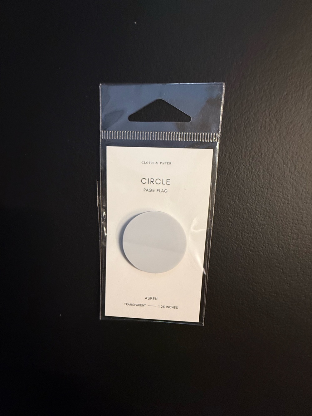 Cloth & Paper Circle Page Flag - Gray Adhesive Marker